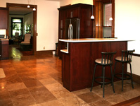 St. Louis Floor Tile - Tile St. Louis - Travertine Stone Kitchen Floor