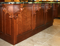 St Louis Kitchen Cabinets - Raised Panel Cabinet Back with Corbels