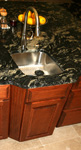 St Louis Kitchen Cabinets - Clipped Fluted Corner Island Sink Base
