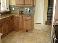 St Louis Kitchen Cabinets Kitchen Remodeling - Slate Backsplash Maple Kitchen Cabinets
