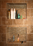 Tile St. Louis - Inset Shower Shelf Mosaic Back - Bathroom Remodel - St. Louis Bathroom Tile Marble - Specialties #2