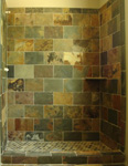 Shower Tile - Custom Shower in Multicolor Slate