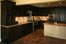 St Louis Kitchen Cabinets Kitchen Remodeling - Cherry kitchen cabinets with painted glazed island