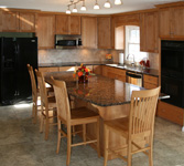 St Louis Kitchen Cabinets Kitchen Remodeling - Alder kitchen cabinets with island
